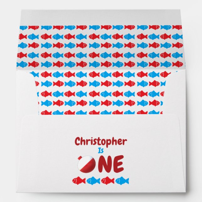 Enveloppe Pêche 1er anniversaire (Dos (Bas))