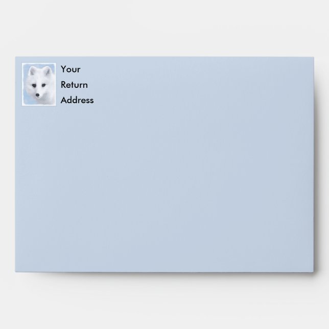 Enveloppe Peinture Arctic Fox - Art original de la faune (Devant)