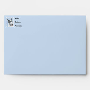 Enveloppe Peinture de Great Dane (Arlequin) - Art original d