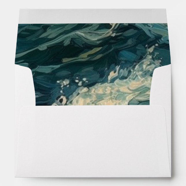Enveloppe Peinture Ocean Whitecaps (Dos (Bas))