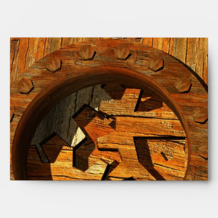 Enveloppe pendule en bois