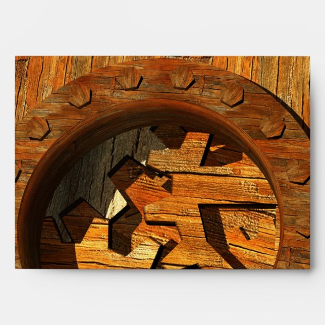 Enveloppe pendule en bois (Devant)