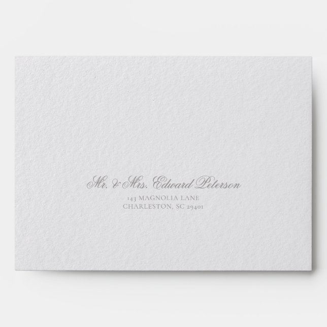 Enveloppe Peony Formal moderne classique ivoire Mariage (Devant)
