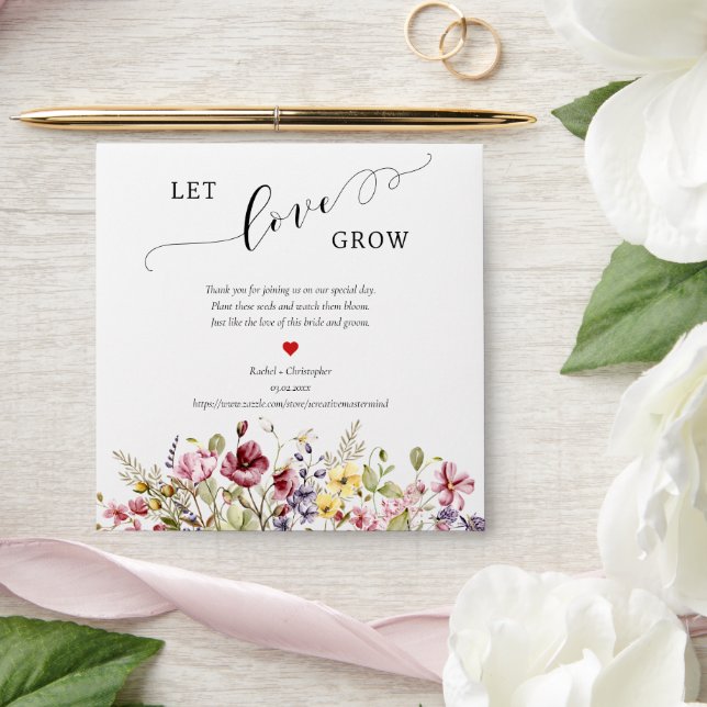 Enveloppe Pépites de saumons Boho fleur sauvage laisser l'am (Wedding)