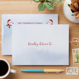 Enveloppe Père Noël Ho Ho Ho Noël traité