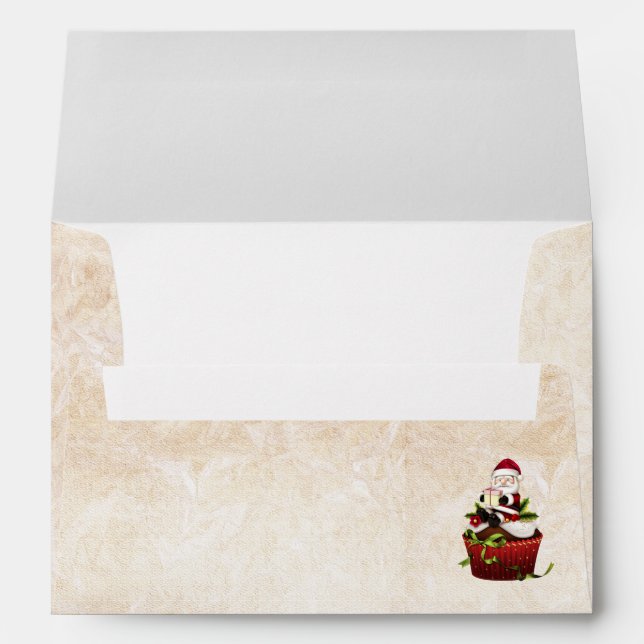 Enveloppe père Noël Photo Christmas Card (Dos (Bas))