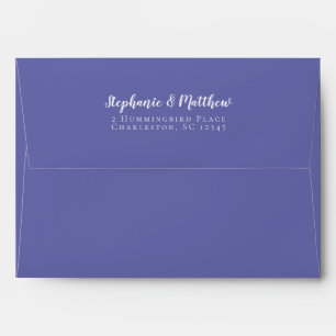 Enveloppe Periwinkle Blue Mariage Bride Groom Adresse de ret