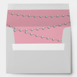 Enveloppe Perles savoureuses sur l'enveloppe rose