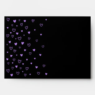 Enveloppe Personnalisé Kawaii Cute Halloween Coeurs pourpres