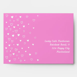 Enveloppe Personnalisé Kawaii Cute Rose Hearts Snail Mail