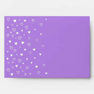 Enveloppe Personnalisé Kawaii mignon Coeurs pourpres Courrie
