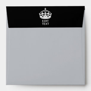 Enveloppe Personnalisé KEEP CALM CROWN Modifier le texte