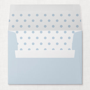 Enveloppe personnalisée A7 à pois bleus
