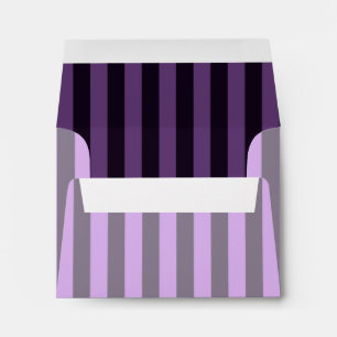 Enveloppe personnalisée à rayures violettes