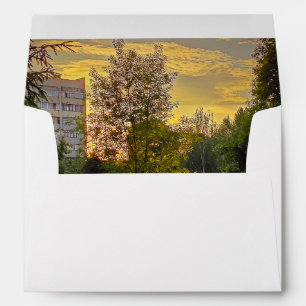 Enveloppe personnalisée Coucher de soleil paisible
