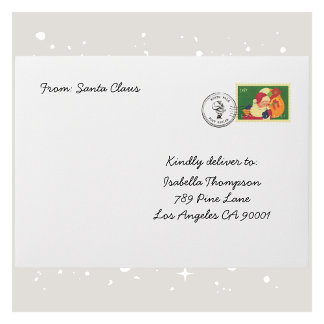 Enveloppe personnalisée du Père Noël pour la lettr