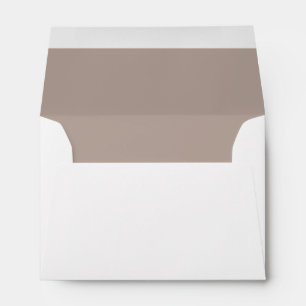 Enveloppe personnalisée en beige blanc Nom et adre