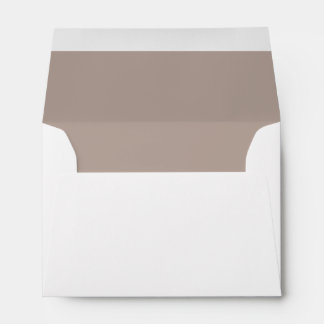 Enveloppe personnalisée en beige blanc Nom et adre