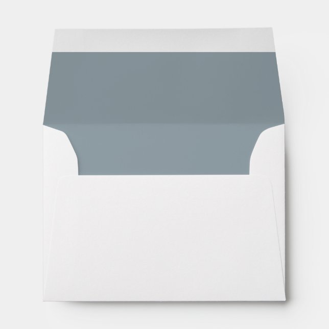 Enveloppe personnalisée en bleu blanc Nom et adres (Dos (Bas))