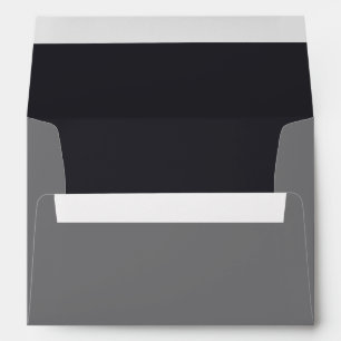 Enveloppe personnalisée en noir et gris avec adres