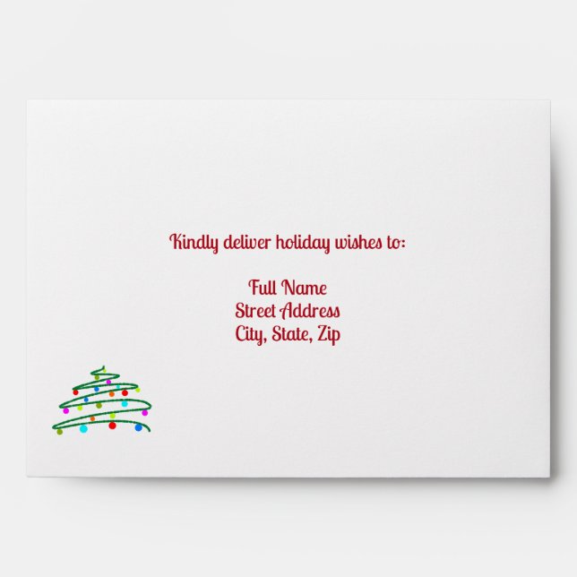 Enveloppe personnalisée en rouge à écarlate et en  (Devant)