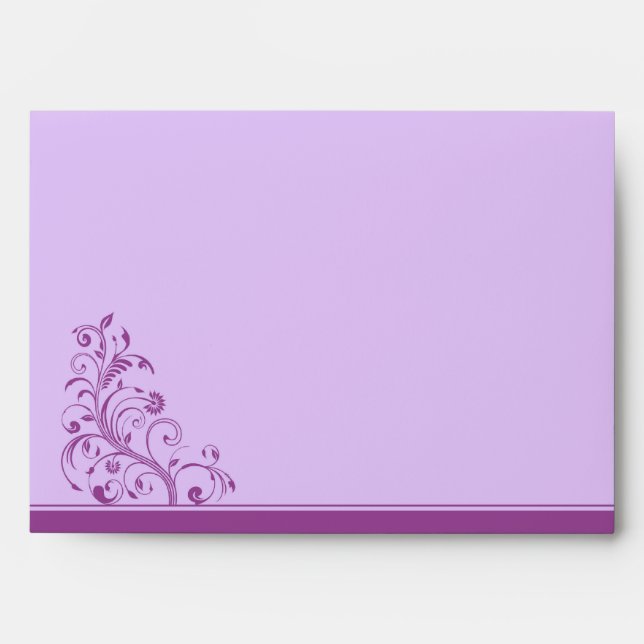 Enveloppe personnalisée Lavender Purple avec adres (Devant)