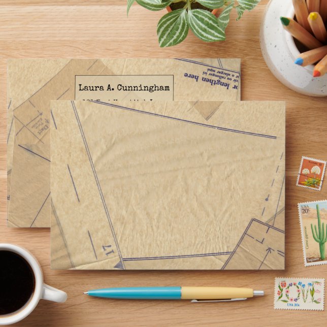 Enveloppe personnalisée Motif Seamstress (Desk)