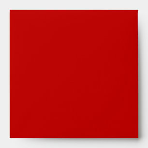 Enveloppe personnalisée rouge et or au design flor