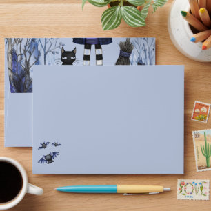 Enveloppe personnalisée violette pour Halloween