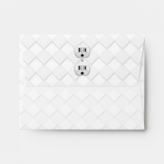 Enveloppe Personnaliser d'amusement de la prise de courant é (Dos (Haut rabat))