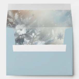 Enveloppe Pétales Gelés dans un Mariage de Brume d'Hiver Dor