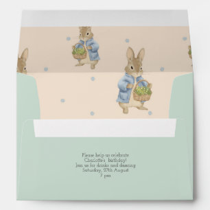 Enveloppe Peter Rabbit Faire-part de naissance