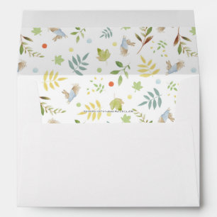 Enveloppe Peter Rabbit   Motif d'aquarelle bois