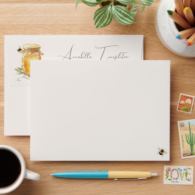 Enveloppe Petit Baby shower de miel doux (Desk)
