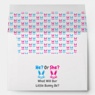 Enveloppe Petit Bunny Gender Reveal