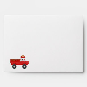 Enveloppe Petit Camion-feu rouge, anniversaire de la Dalmati