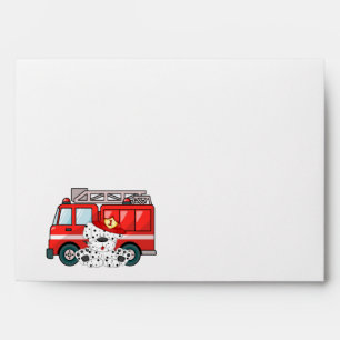 Enveloppe Petit Camion-feu rouge, anniversaire de la Dalmati