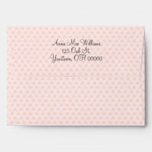 Enveloppe petit coeur rose pâle