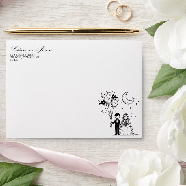 Enveloppe Petit couple éffrayant (Wedding)