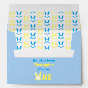 Enveloppe Petit Lapin Garçon 1er Anniversaire