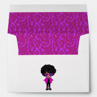 Petite Fashion Black Girl Party Invitation