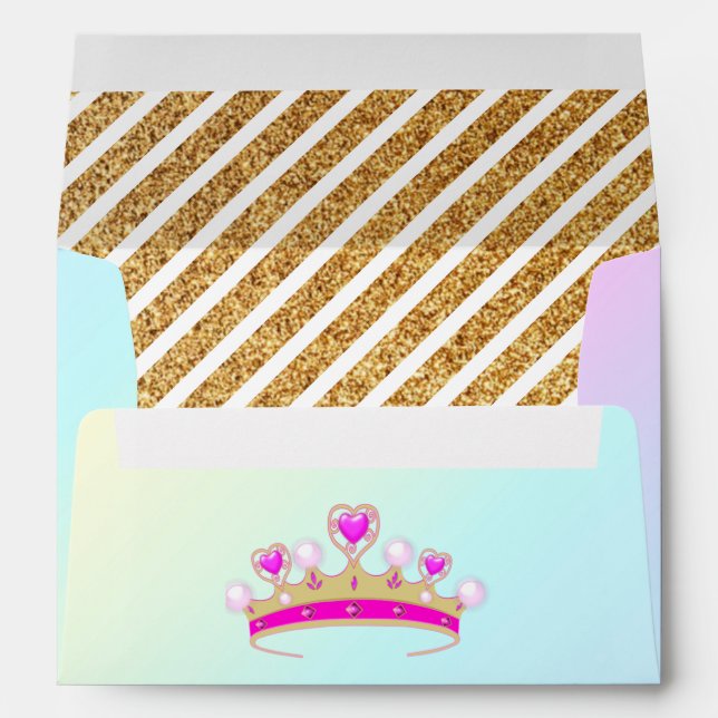 Enveloppe Petite fête d'anniversaire rose mignonne de (Dos (Bas))