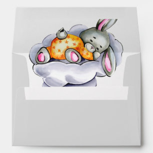 Enveloppe Petite invitation de baby shower lapin 5x7 envelop