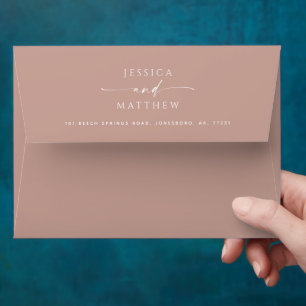 Enveloppe Petite Mariage orchidée Élégant minimaliste de s