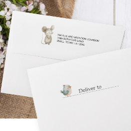 Enveloppe Petites fermes de pépinière Animaux Baby shower In