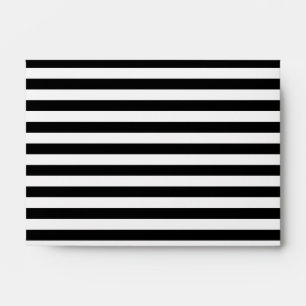 Enveloppe Petites rayures horizontales noires