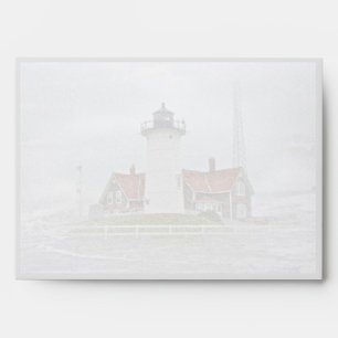 Enveloppe Phare en neige Joyeux Noël