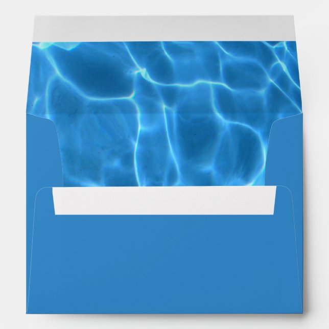 Enveloppe Photo Aqua Blue Piscine (Dos (Bas))