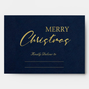 ENVELOPPE PHOTO DE JOYEUX NOËL DE BAIES DE HOUX D'OR DE