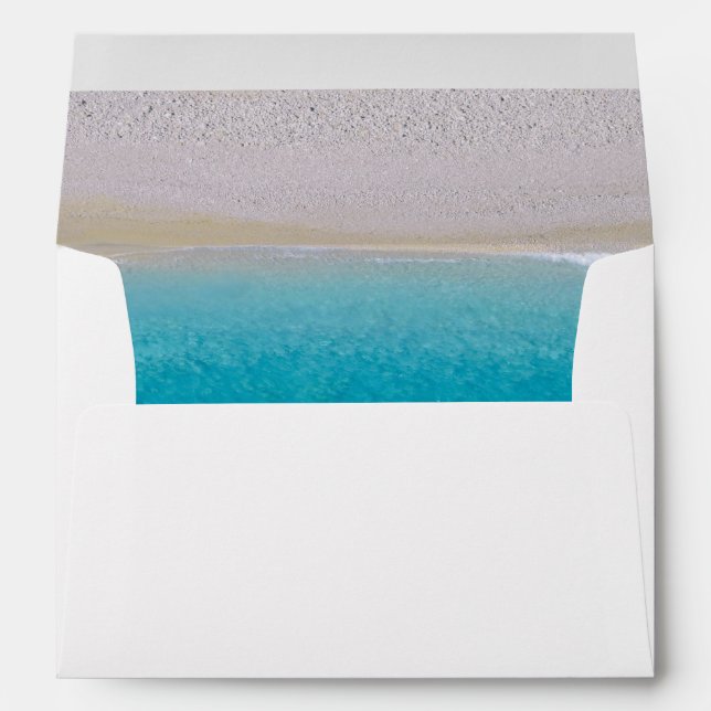 Enveloppe Photo décorative d'océan bleu de mer de thème de (Dos (Bas))